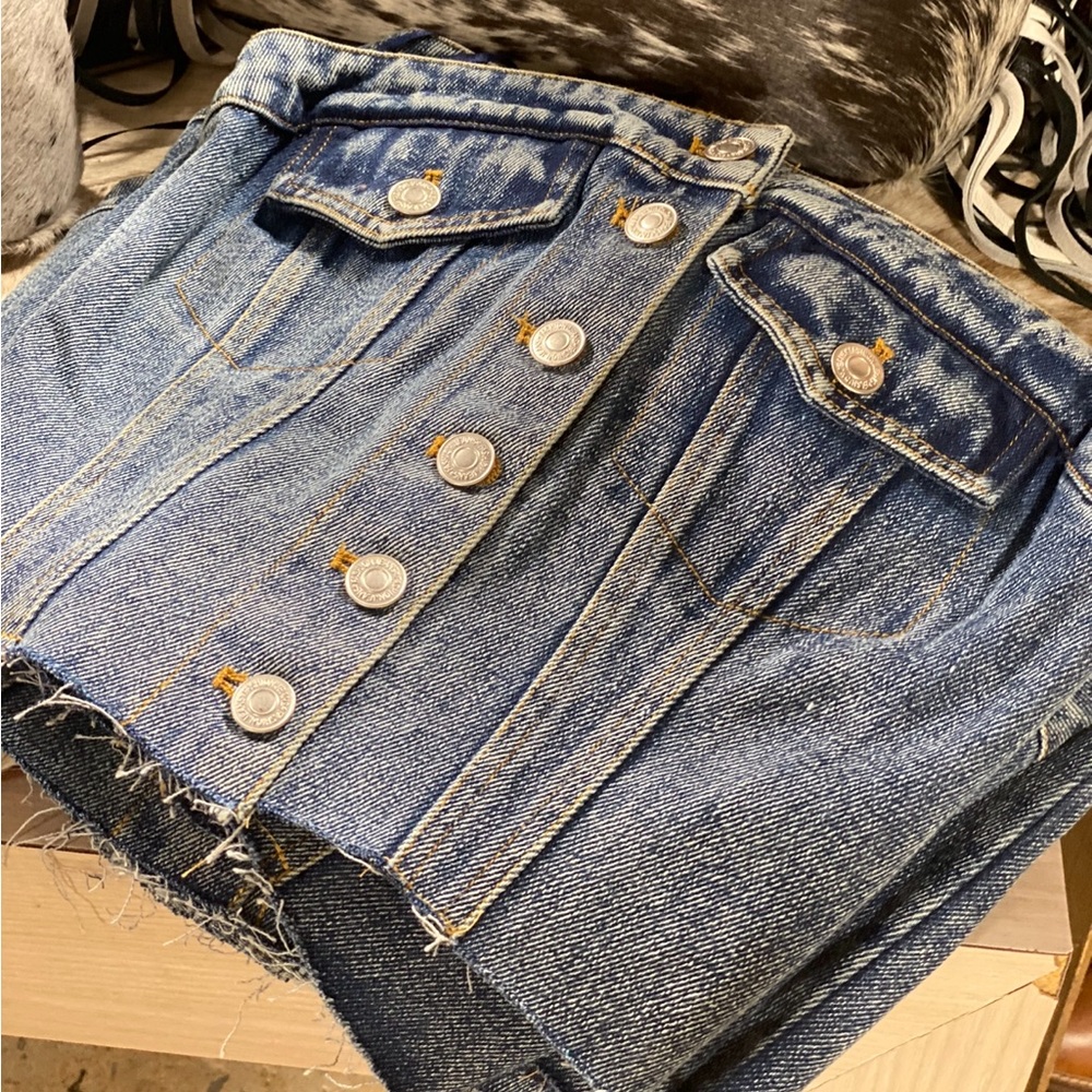 Strapless Denim Top